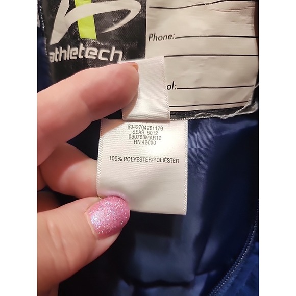 Athletech Kids Snow Bibs in navy blue. Size L 10/12 - Picture 7 of 13